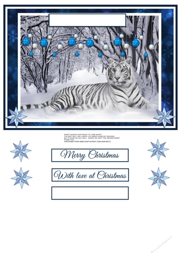 CHRISTMAS SNOW TIGER A5