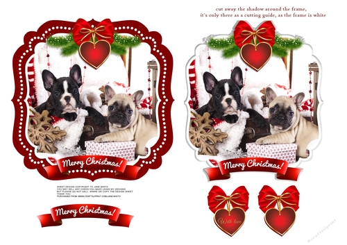 CHRISTMAS PUPPIES TOPPER