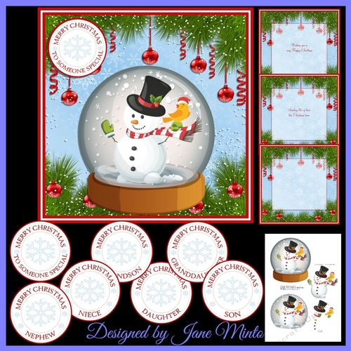 SNOWMAN SNOW GLOBE MINI KIT - for family