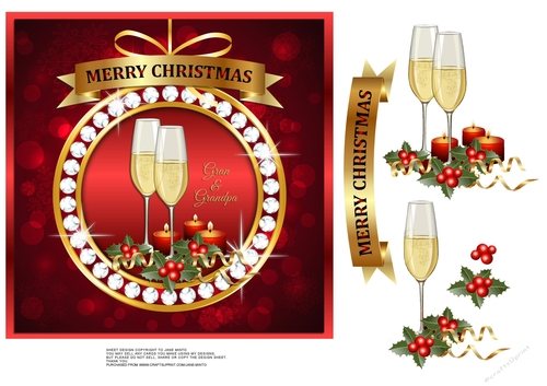  GRAN & GRANDPA - CHRISTMAS BLING 