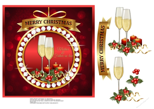 MOTHER & FATHER IN LAW - CHRISTMAS BLING 
