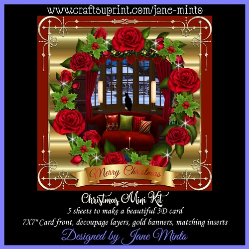 CHRISTMAS MINI KIT - BLACK CAT IN THE WINDOW