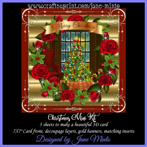 CHRISTMAS MINI KIT - CHRISTMAS TREE WINDOW SCENE