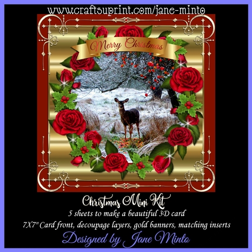 CHRISTMAS MINI KIT - DEER IN THE SNOW