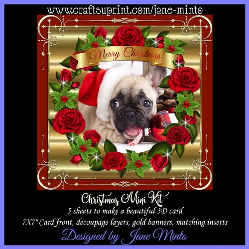 CHRISTMAS MINI KIT - NAUGHTY BUT CUTE FRENCH BULLDOG PUPPY