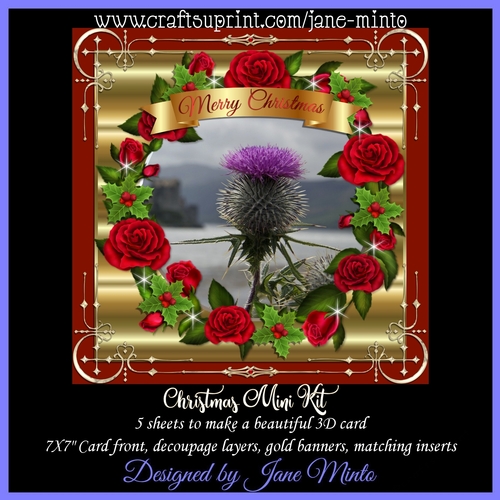 CHRISTMAS MINI KIT - SCOTTISH THISTLE