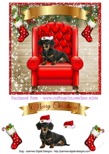 CHRISTMAS CHAIR DACHSHUND 