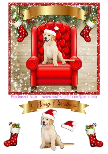 CHRISTMAS CHAIR PUPPY