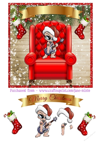 CHRISTMAS CHAIR ROCKER BABY QUICK CARD SHEET