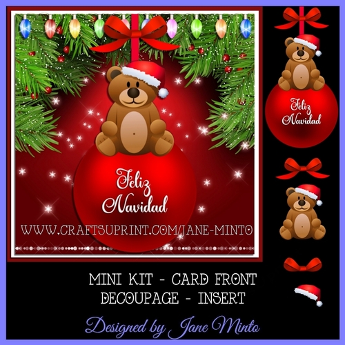 FELIZ NAVIDAD CHRISTMAS BAUBLE CARD - MINI KIT
