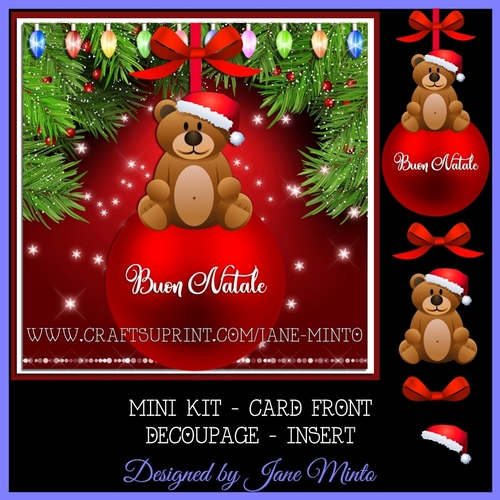 BUON NATALE BAUBLE CARD - MINI KIT