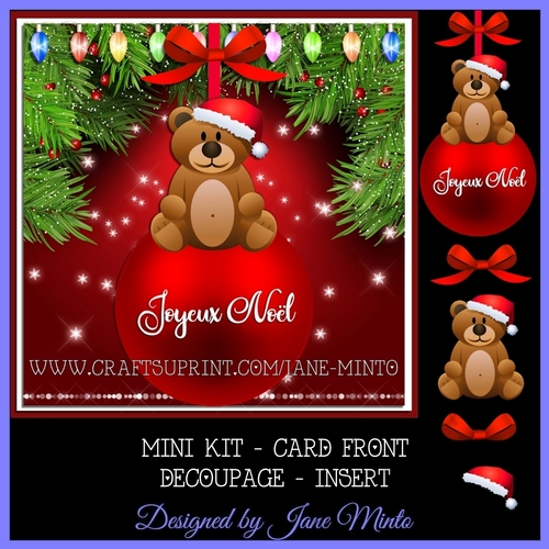JOYEUX NOEL BAUBLE CARD - MINI KIT