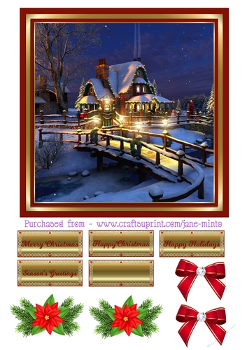 CHRISTMAS HOUSE AND RIVER