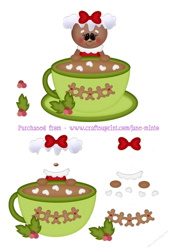 GINGERBREAD GIRL & HOT CHOCOLATE STEP BY STEP