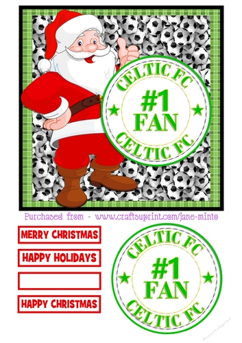 CELTIC FAN - SANTA FOOTBALL TOPPER 