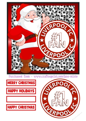 LIVERPOOL - SANTA FOOTBALL TOPPER 