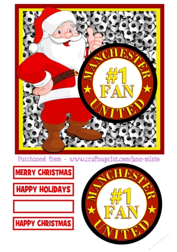 MANCHESTER UNITED - SANTA FOOTBALL TOPPER 