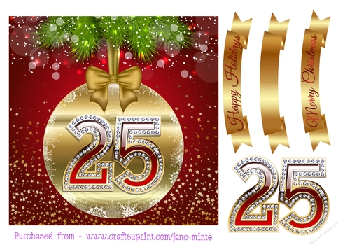CHRISTMAS BAUBLE QUICK CARD SHEET