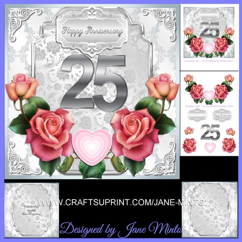 SILVER 25TH WEDDING ANNIVERSARY MINI KIT