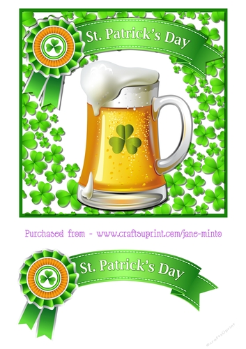 ST PATRICKS DAY BEER - TOPPER