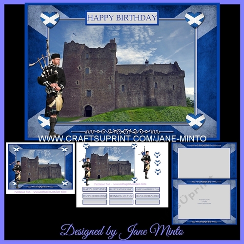 SCOTTISH CASTLE & PIPER 