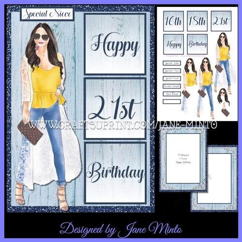 5x7 BIRTHDAY GIRL MINI KIT 2 