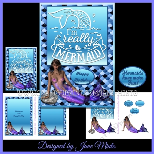 5x7 IM REALLY A MERMAID - ADULT MERMAID 