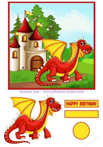 DRAGON GUARDING THE CASTLE QUICK CARD