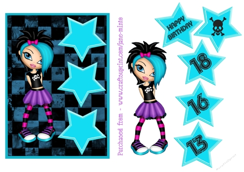 5x7 PUNK GIRL 