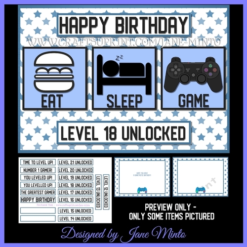 7x5 EAT SLEEP GAME