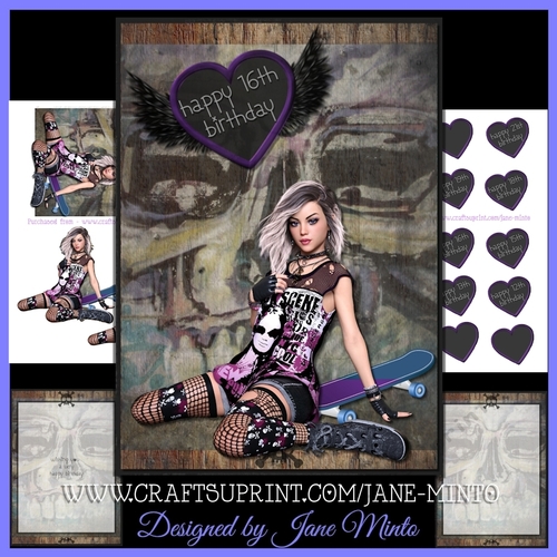 5x7 SKATER GIRL MINI KIT 