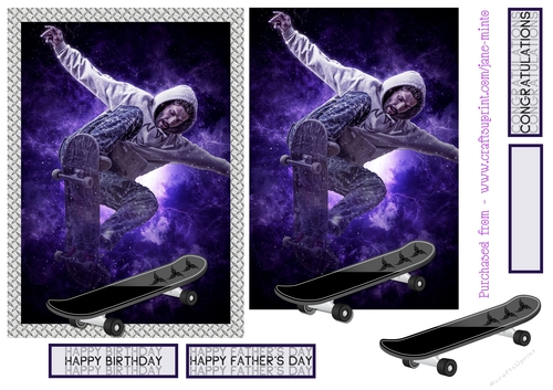 5x7 SKATEBOARDER QUICK CARD SHEET 1