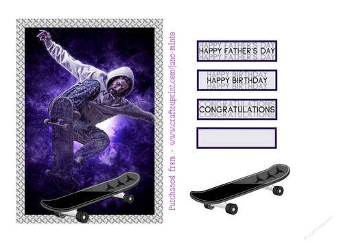 5x7 SKATEBOARDER QUICK CARD SHEET 2