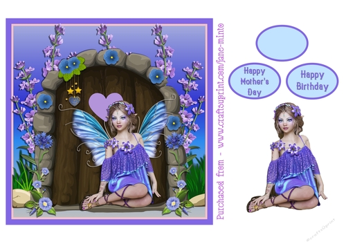 FLOWER FAIRY DOOR QUICK CARD SHEET