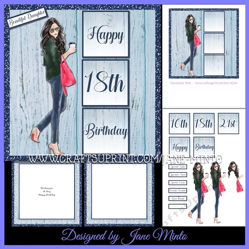 7X7 - BIRTHDAY GIRL MINI KIT WITH AGES 16, 18 AND 21.