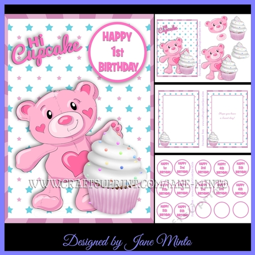 HI CUPCAKE mini kit 5x7
