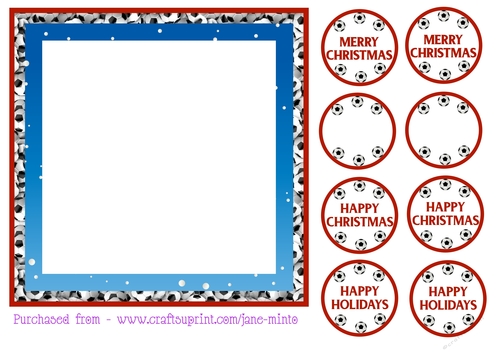 FOOTBALL INSERT TO MATCH FOOTBALL REINDEER CARD