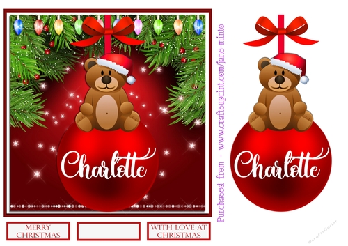 CHARLOTTE - CHRISTMAS BAUBLE QUICK CARD
