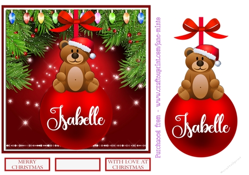 ISABELLE - CHRISTMAS BAUBLE QUICK CARD