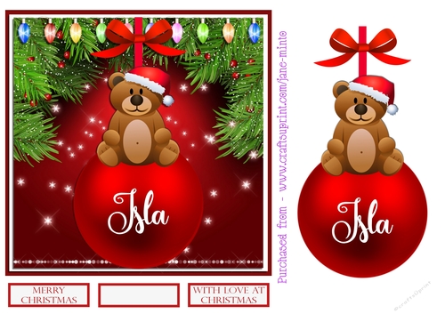ISLA - CHRISTMAS BAUBLE QUICK CARD