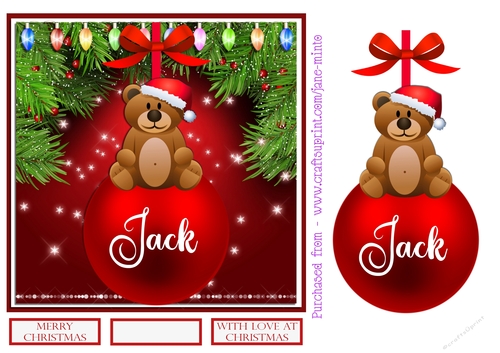 JACK - CHRISTMAS BAUBLE QUICK CARD