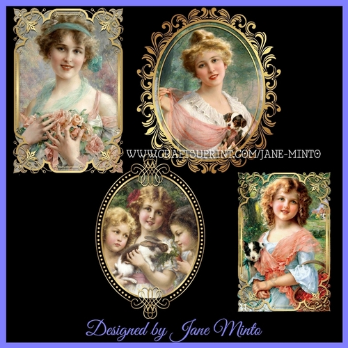 VINTAGE PORTRAIT TOPPERS