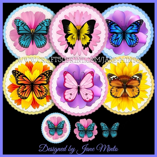 BUTTERFLY TOPPERS SET 1