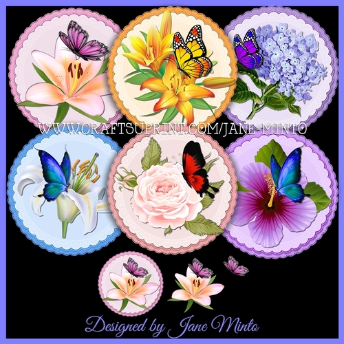 BUTTERFLY TOPPERS SET 2