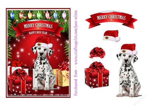 5x7 CHRISTMAS DALMATIAN