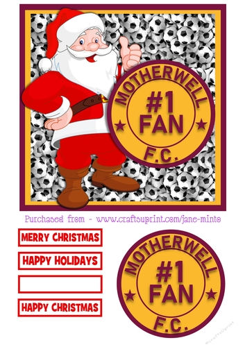 MOTHERWELL FC - SANTA FOOTBALL TOPPER