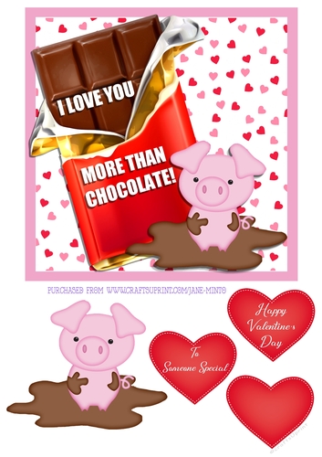 I LOVE YOU MORE THAN CHOCOLATE QUICK CARD