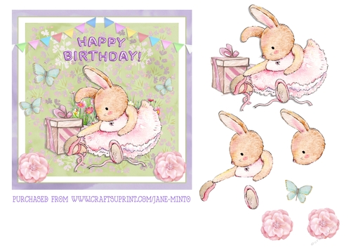 BALLERINA BUNNY 6X6