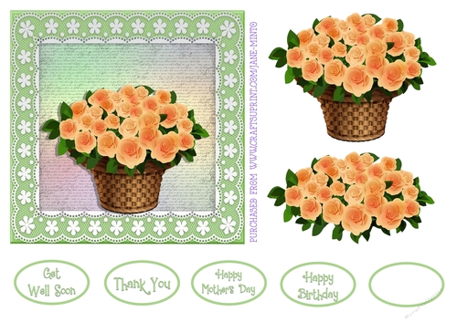 BASKET OF ROSES