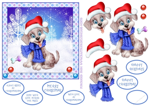CHRISTMAS PUPPY 6X6